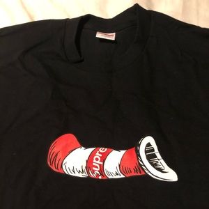 Authentic Supreme Cat in the Hat T-Shirt Large